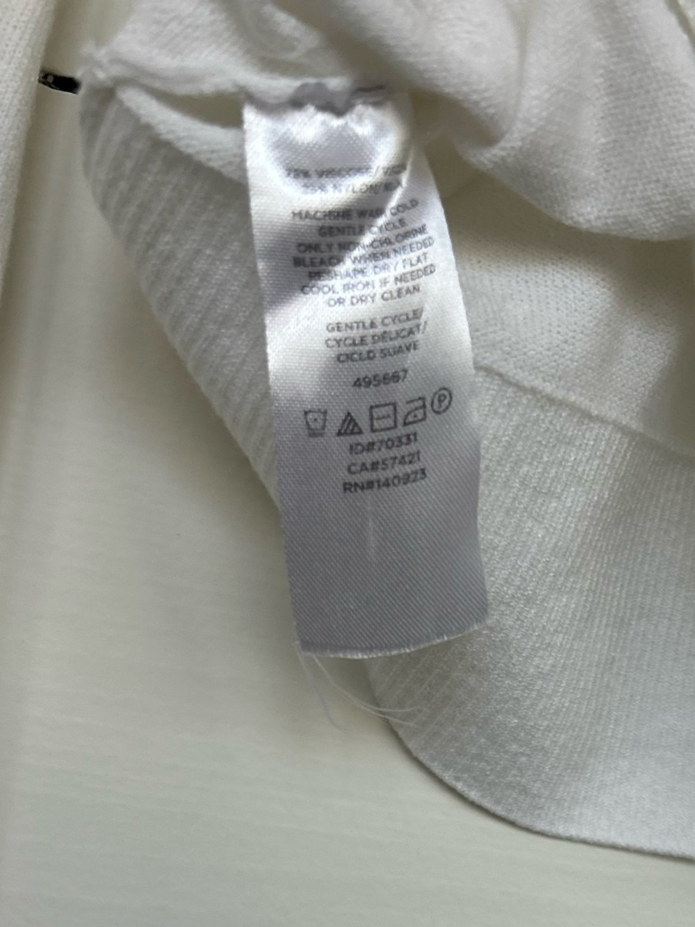 Loft white button down V Neck Lightweight Cardigan Size medium - Picture 6 of 6
